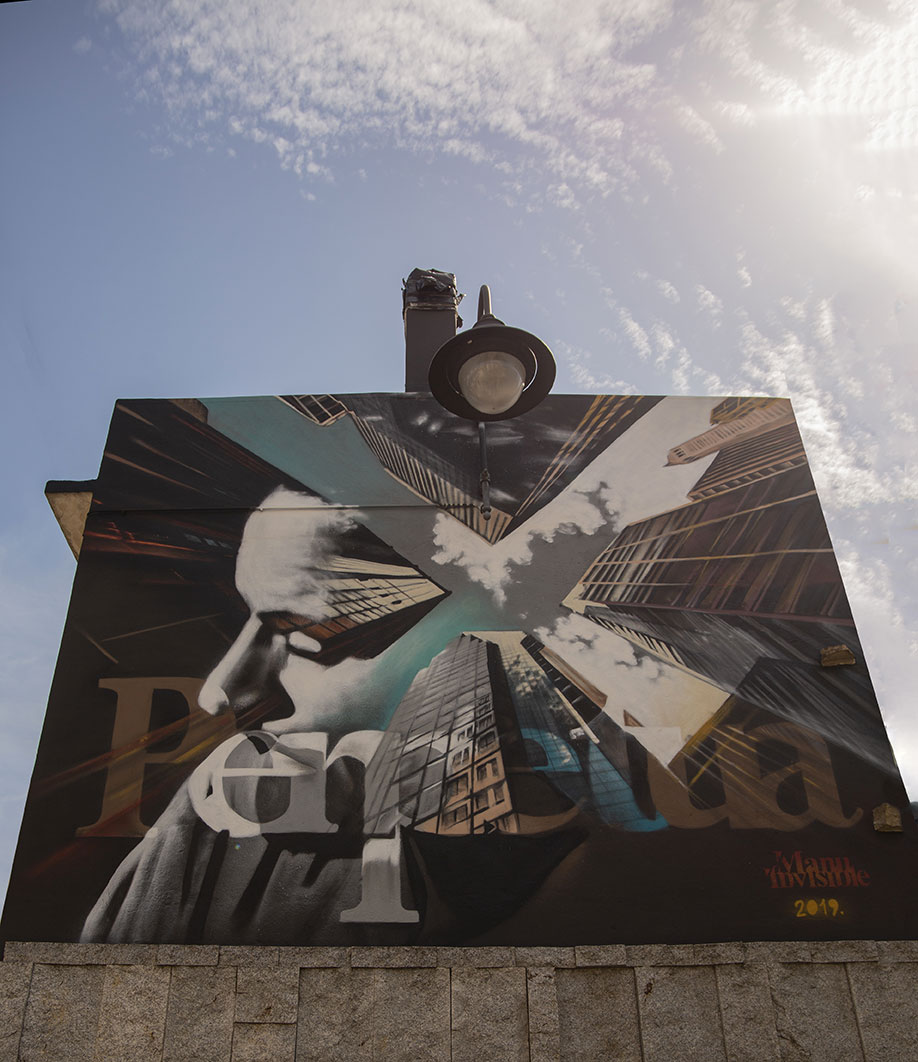 ''Perpetua'' Spray e pittura silossanica su muro 4 x 5 m Tertenia 2019