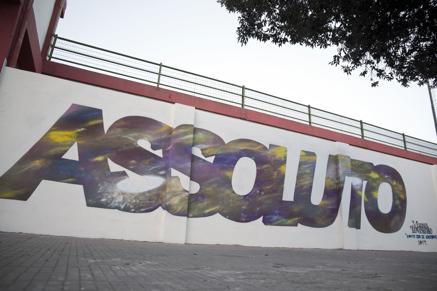 ''Assoluto'' Spray and quartz paint on wall 3x12 m- Pula 2017