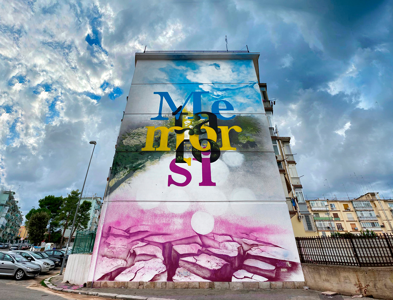 ''Metamorfosi'' Varnish and spray on wall 96 mq Bari 2021