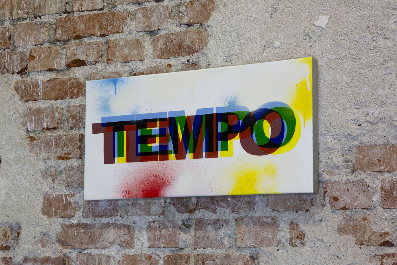 “Tempo” Mixed media on canvas 50 x 30 x 3 cm 2020