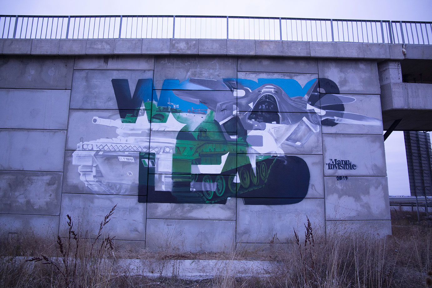 ''Words of Lead'' Spray sur le mur 7,5 x 14 m Sofia (Bulgary) 2019
