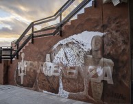  Appartenenza Spray e pittura silossanica su muro 8 x 4 m Museo Archeologico Nazionale di Cagliari 2018